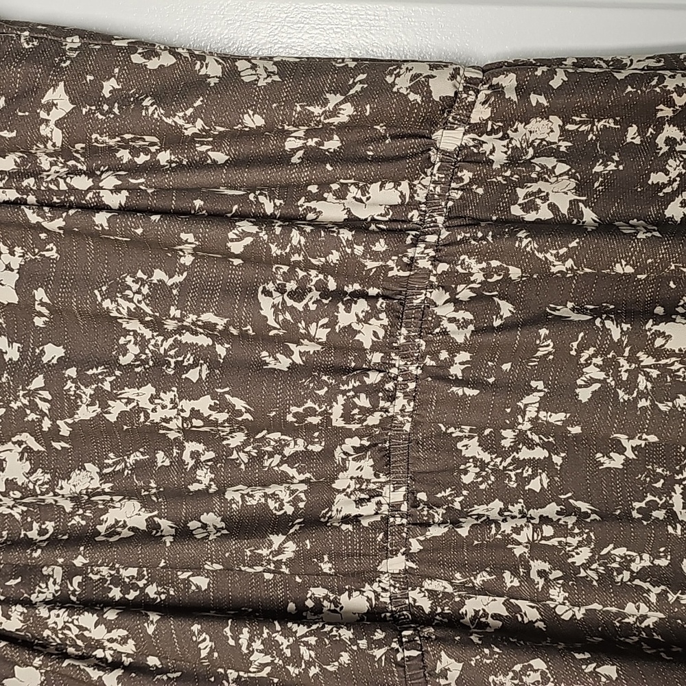 Prana L Olive Green and Cream Floral Dress - Picture 11 of 12